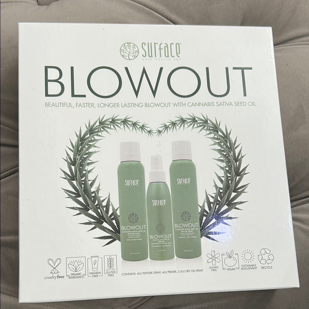 Green and White Heat Protectant for Hair
